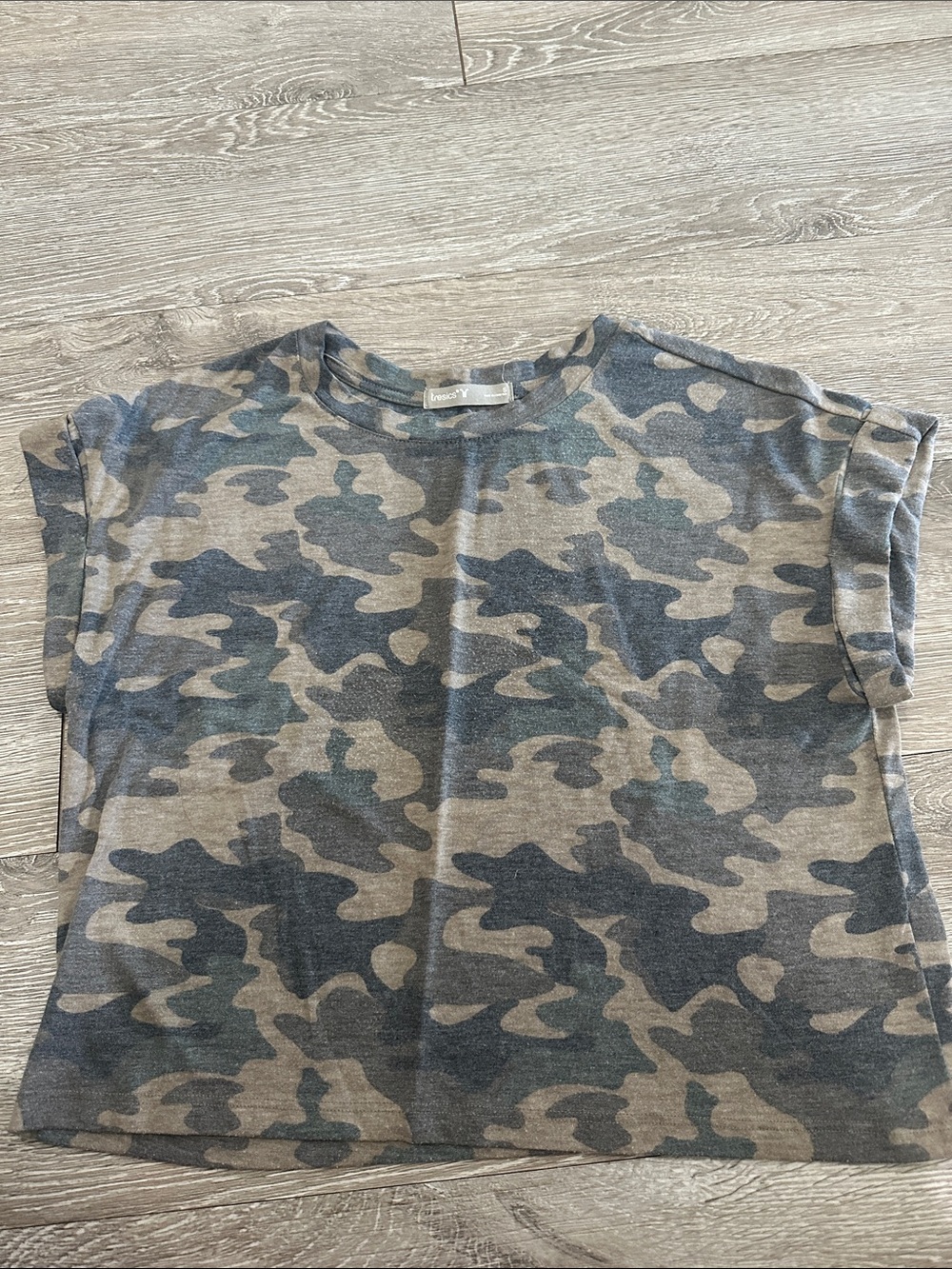 Tresics Camouflage Muscle Tee — Gray and Green